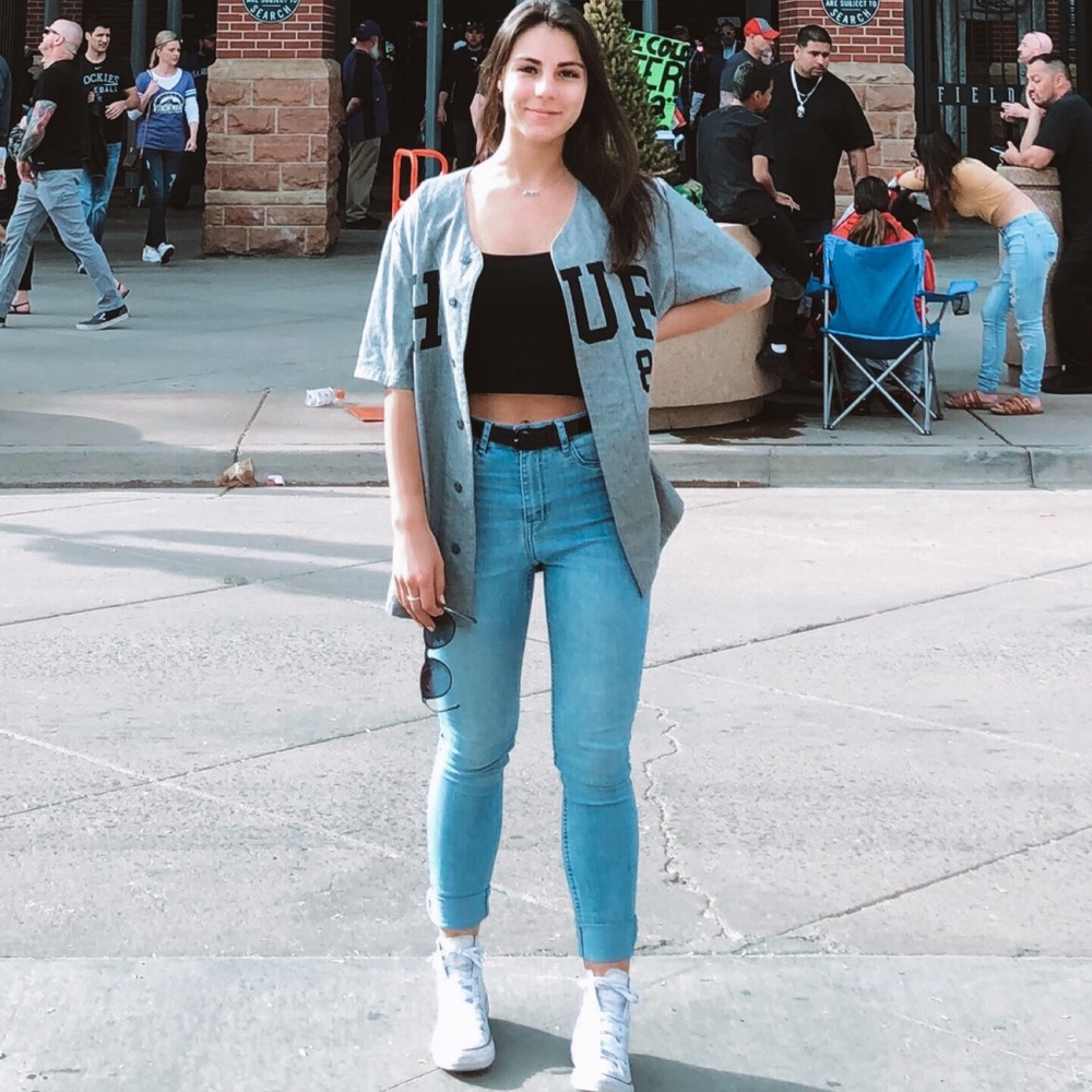 HUF. Baseball jersey